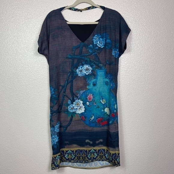The B Store Art to Wear Floral Dress - Whimsicore Gypsy Chic - Picture 1 of 5